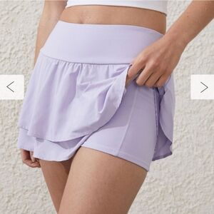LOUGONGZI WOMENS ATHLETIC SPORTSWEAR WORKOUT YOGA RUNNING EXERCISE  SHORT/SKORT